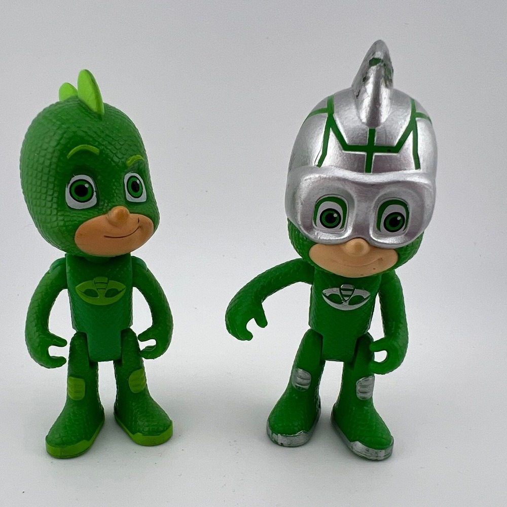 PJ Masks Gekko Figure Lot 2pc Action Figures 3" Toy Set Hasbro